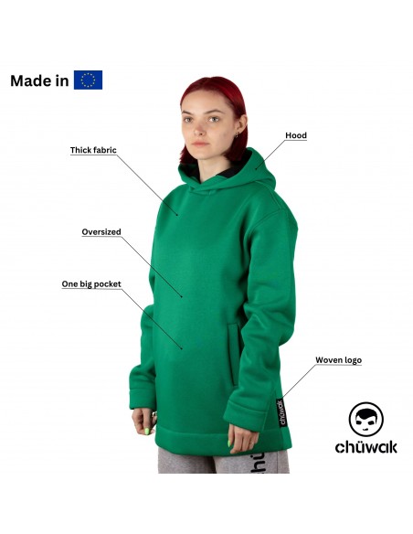 Džemperis Hoodie Exquisite Line Kelly Green
