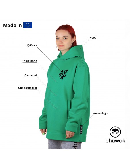 Džemperis Hoodie Exquisite Line LT Green
