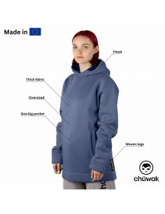 Hoodie Exquisite Line Blue Indigo 2