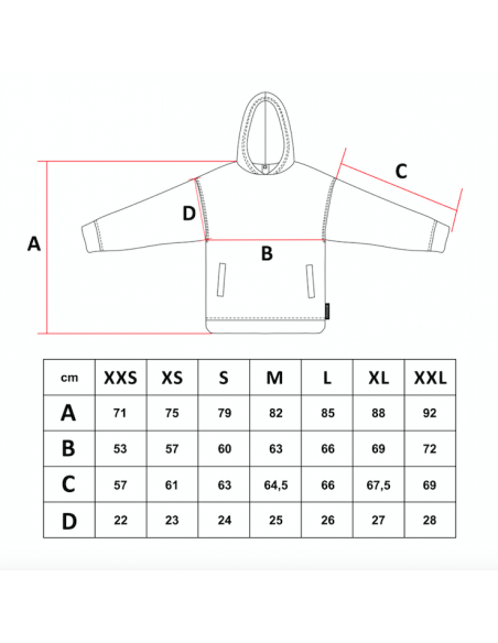 Kapuzenpullover Hoodie Exquisite Line Caribbean Sea