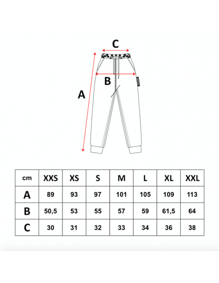 Kelnės Buggy Pants Exquisite Line Red