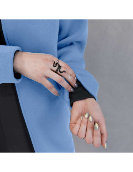 2.COZY Long ZipUp Hoodie Baby Blue