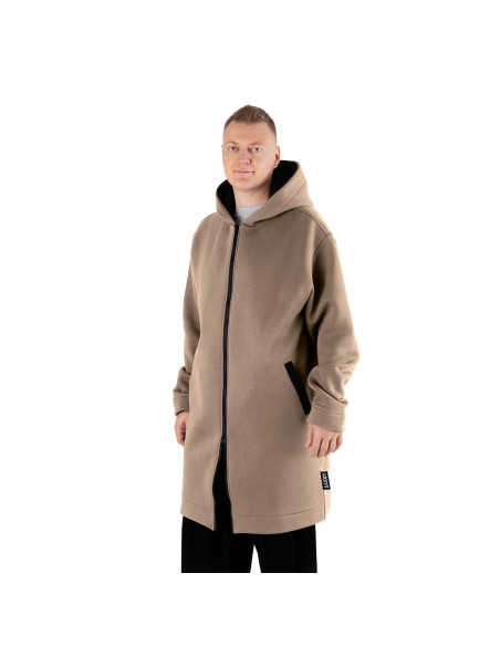 2.COZY Long ZipUp Hoodie Cappuccino