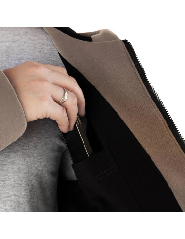 2.COZY Langer Kapuzenpullover mit...