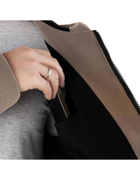 2.COZY Long ZipUp Hoodie Cappuccino