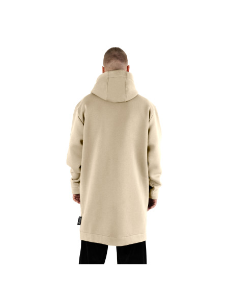 2.COZY Langer Kapuzenpullover mit Reißverschluss Shifting Sand