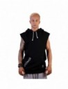 Džemperis "Sleeveless Hoodie Solid Black"