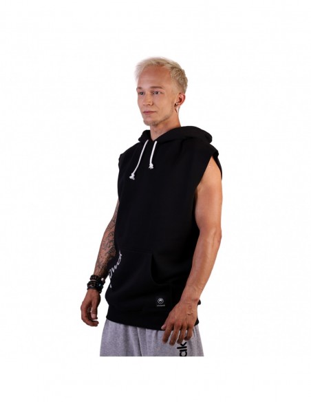 Jumper "Sleeveless Hoodie Solid Black"