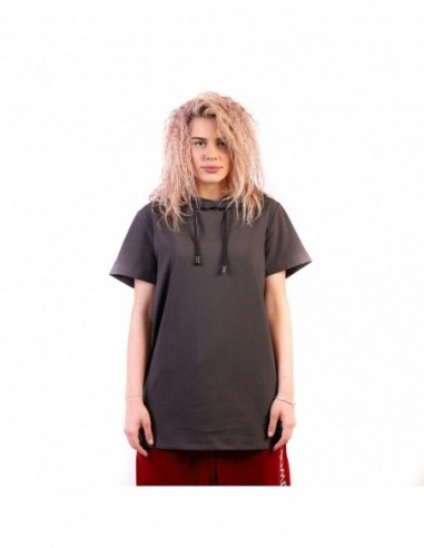 Marškinėliai  "Short Sleeve Hoodie Earth Grey"