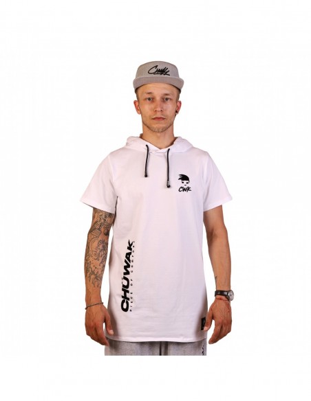 Shirts "Short Sleeve Hoodie Pure White Techno"