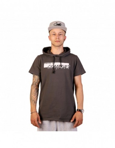 Marškinėliai  "Short Sleeve Hoodie Earth Grey PofC"